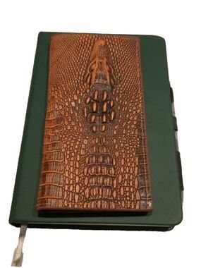 alligator embossed vegan leather long fold wallet NWT